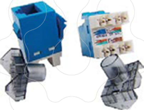 Imagem de Tomada RJ45 tipo AMP CAT6 para painel refª B-P008-24RJ45 - RJ45CAT6