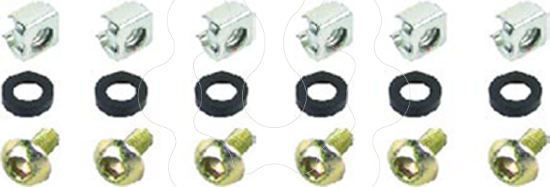 Imagem de Conjunto parafuso Anilha com Porca para fixação painéis U - B-J013