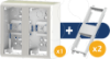 Imagem de Caixa de distribuição saliente - Completa - Caixa saliente 4 módulos 45x45