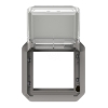 Imagem de Plexo IP 55 componível - Adaptador Mosaic com tampa transparente, Cinzento