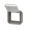 Imagem de Plexo IP 55 componível - Adaptador Mosaic com tampa transparente, Cinzento