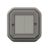 Imagem de Plexo with Netatmo - Interruptor duplo, sem fios e sem bateria, Cinzento