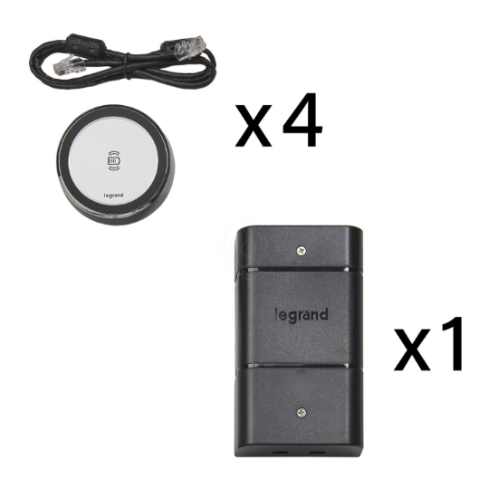 Imagem de Kit completo com 4 carregadores para mobiliário Ø 80 mm (cabo)