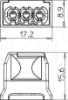 Imagem de Ligador rapido terminal sem parafusos 3x25mm? PA cinzento claro 7035