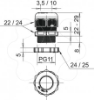 Imagem de Bucim com porca PG11 PA cinzento claro 7035