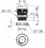 Imagem de Bucim com porca PG135 PA cinzento claro 7035