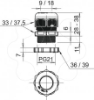 Imagem de Bucim com porca PG21 PA cinzento claro 7035