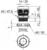 Imagem de Bucim com porca PG29 PA cinzento claro 7035