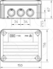 Imagem de Caixa de derivacao com entradas 150x116x67 PP cinzento claro 7035