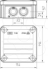 Imagem de Caixa de derivacao com entradas 114x114x57 PP cinzento claro 7035