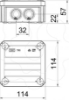 Imagem de Caixa de derivacao com regua bornes + entradas 114x114x57 PP cinzento claro 7035