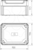Imagem de Caixa de derivacao lisa com tampa alta 150x116x83 PP/PC cinzento claro 7035