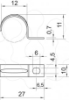 Imagem de Abraçadeira metálica uma patilha 12mm, St, G