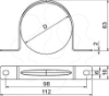 Imagem de Abraçadeira metálica duas patilhas 63mm, St, G