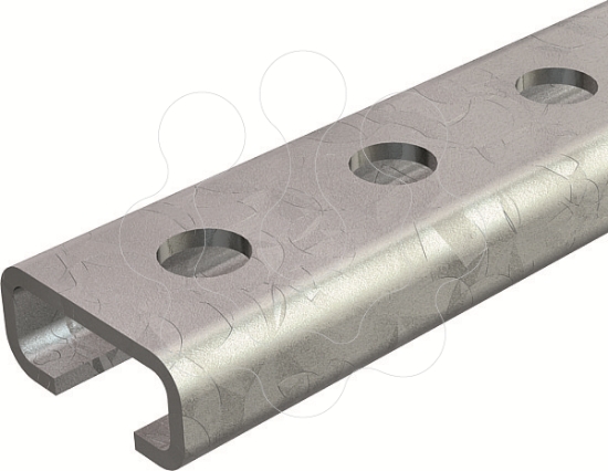 Imagem de Perfil perfurado, rasgo 11mm 2000x27x12,5, St, FS