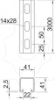Imagem de Perfil perfuracao lateral rasgo 22mm 3000x41x41 St FT