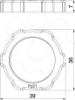 Imagem de Porca PG21 PS cinzento claro 7035
