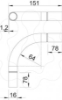 Imagem de Angulo de aluminio sem rosca O16mm Alu