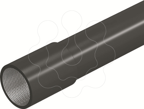 Imagem de Tubo metálico com rosca M25, 3000mm, St, PE50, preto, 9005