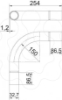 Imagem de Angulo metalico 90? sem rosca O32mm St PE50 preto 9005