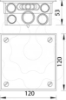 Imagem de Barra equipotencial em caixa para encastrar 50x5mm, CuZn