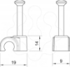 Imagem de Abraçadeira de prego ISO 11mm, L25, PP, branco puro, 9010