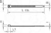 Imagem de Abraçadeira de fivela 2,5x100mm, PA, branco