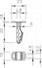 Imagem de Bucha rápida para abraçadeira 6x30mm, PA, cinzento claro, 7035