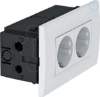 Imagem de Unidade de tomadas Modul 45 duplo 84x140x59mm PC branco puro 9010