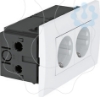 Imagem de Unidade de tomadas Modul 45 duplo 84x140x59mm PC branco puro 9010