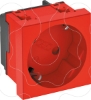 Imagem de Tomada 33° simples Alveolos protegidos 250V 10/16A PC vermelho 3001