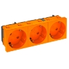Imagem de Tomada 33° tripla Alveolos protegidos 250V 10/16A PC cor de laranja 2004