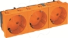 Imagem de Tomada 33° tripla Alveolos protegidos 250V 10/16A PC cor de laranja 2004