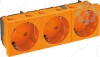 Imagem de Tomada 33° tripla Alveolos protegidos 250V 10/16A PC cor de laranja 2004