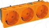 Imagem de Tomada 33° tripla Alveolos protegidos 250V 10/16A PC cor de laranja 2004