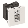 Imagem de Carregador USB com corrente de 21 A 45x45mm PC branco puro 9010