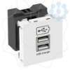 Imagem de Carregador USB com corrente de 21 A 45x45mm PC branco puro 9010