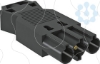 Imagem de Ficha de corrente de 3 polos Ligacao de parafuso preto