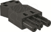 Imagem de Tomada de corrente de 3 polos Ligacao de parafuso preto