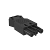 Imagem de Tomada de corrente de 3 polos Ligacao de parafuso preto
