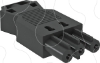 Imagem de Tomada de corrente de 3 polos Ligacao de parafuso preto