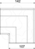 Imagem de Angulo plano Tampa de montagem 142x142x56 PC/ABS branco puro 9010