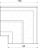 Imagem de Angulo plano Tampa de montagem 172x172x56 PC/ABS branco puro 9010