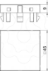 Imagem de Obturador 1/1 modulo 45x45mm branco puro 9010
