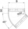 Imagem de Ângulo 45° com união de encaixe rápido 110x100, St, FT