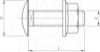 Imagem de Parafuso de cabeca boleada com porca combinada M6x30 St F