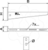 Imagem de Consola mural com 2 furos de fixacao B110mm St FT