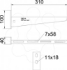 Imagem de Consola mural com 2 furos de fixacao B310mm St FT