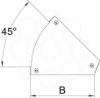 Imagem de Tampa ângulo 45° para ângulo RBM 45 200 B=200mm, St, FS