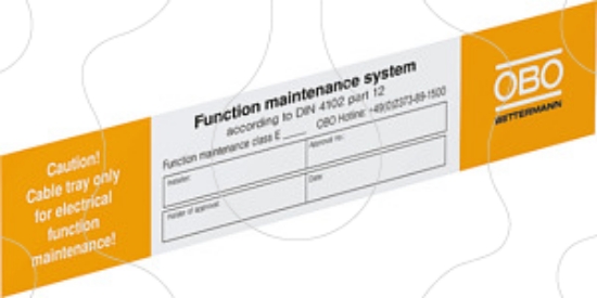 Imagem de Etiqueta de identificação para manutenção de funções 250x43mm, PVC